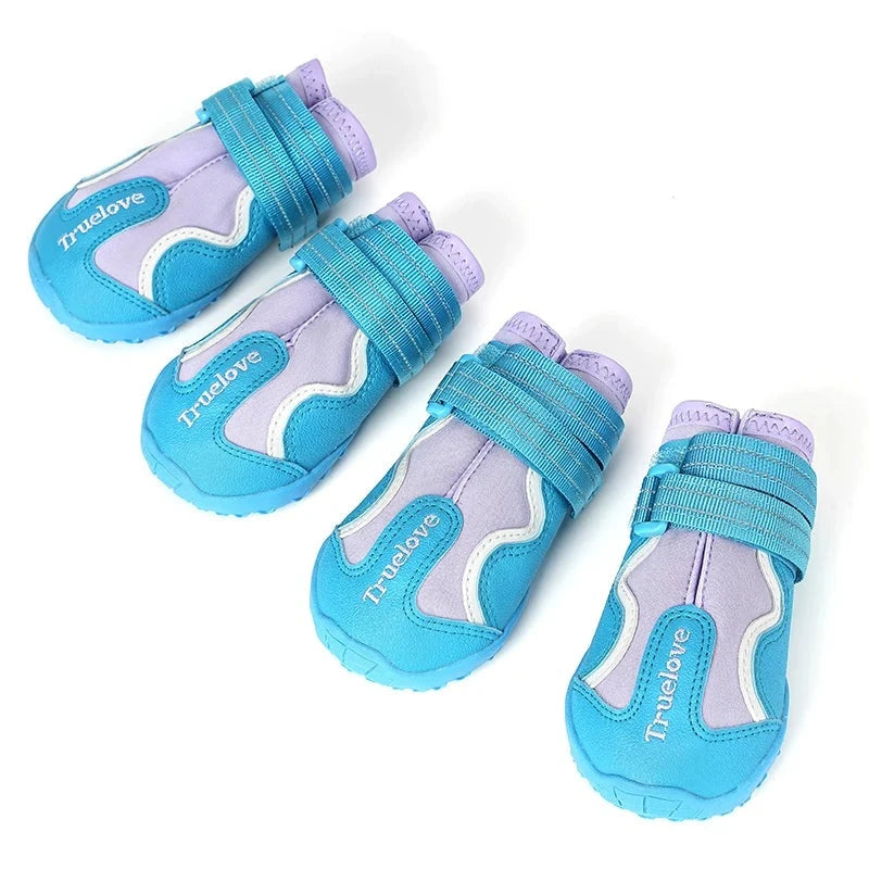 Waterproof Dog Shoes for Large & Medium Dogs - Winter Boots & Paw Protectors with TPR Sole - Happy Tail Center
