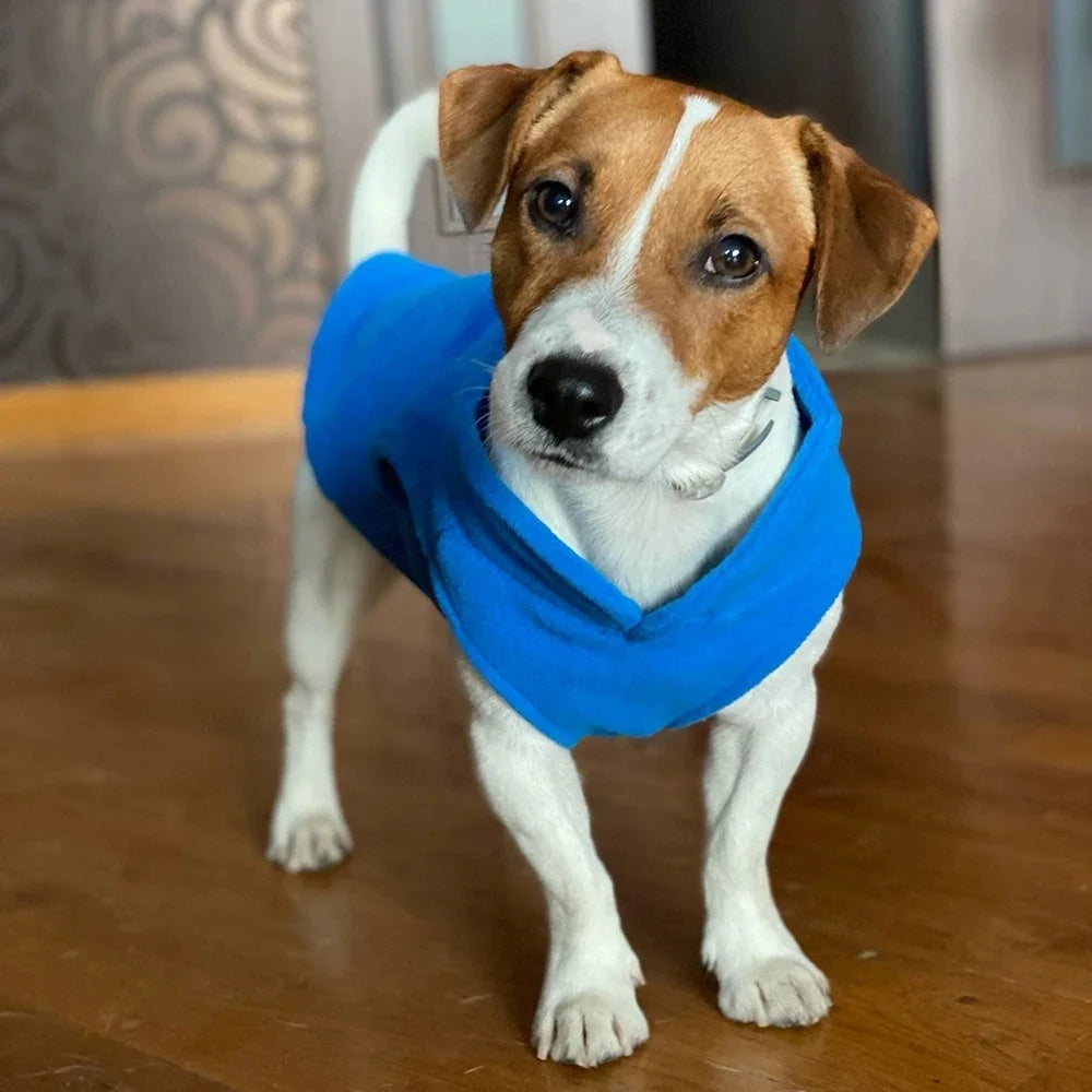 Warm Fleece Pet Jacket with D-Ring - Small Dog and Cat Vest