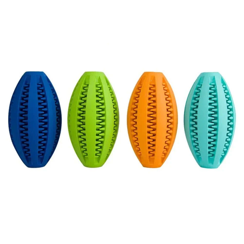 Durable Rubber Chew Toy - Teeth Cleaning Snack Ball for Dogs