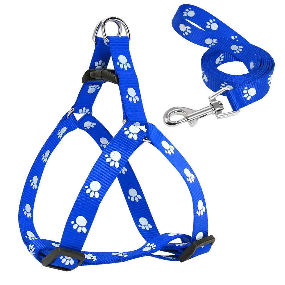 PawPrint Puppy Harness and Leash Set - Safety and Style for Your Little Pup! - Happy Tail Center