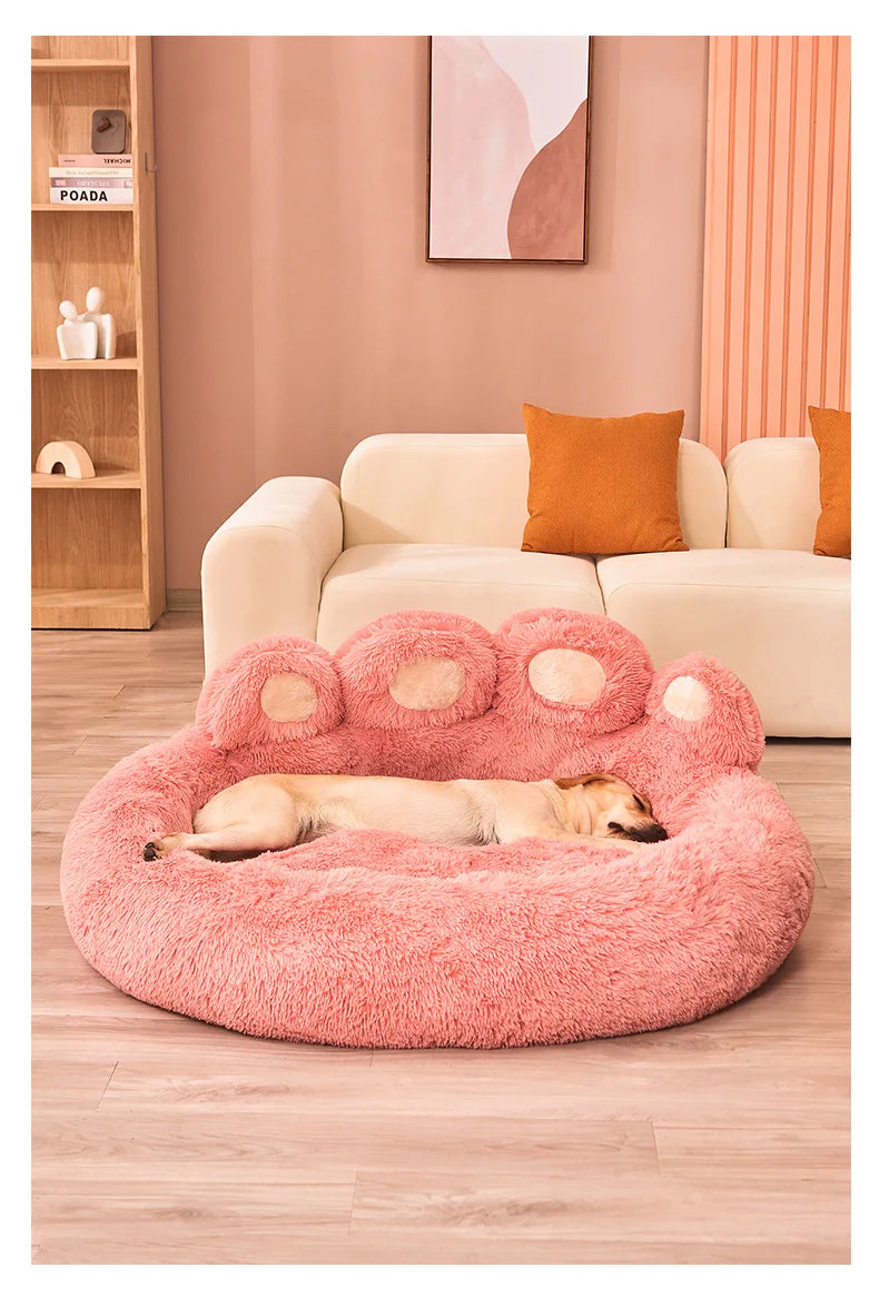 Washable Plush Warm Pet Dog Sofa Bed for Small & Large Dogs - Cozy Kennel Mat - Happy Tail Center