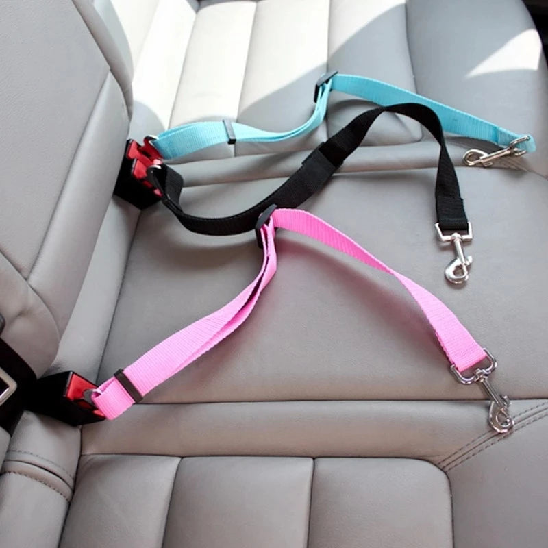 Dog Safety Belt for Car Seat – Adjustable Travel Leash Harness Buckle - Happy Tail Center