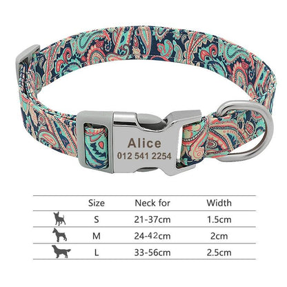 Buckle-Engraved Nylon Dog Collar: Personalized Safety for Your Pet - View 17 - Happy Tail Center