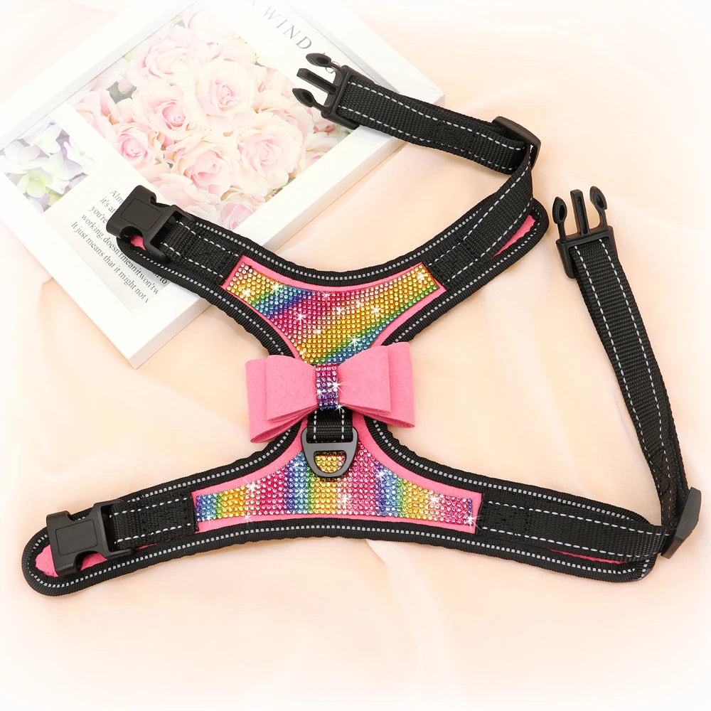 Stylish Reflective Nylon Dog Harness: Safety and Elegance Combined! - Happy Tail Center