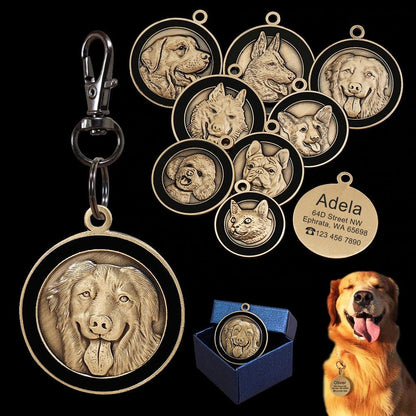 Customized Dog & Cat ID Tag: Personalized Nameplate for Pets - Happy Tail Center