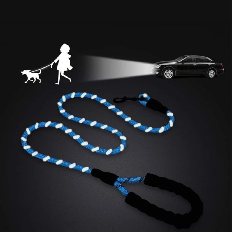 Reflective Strong Dog Leash – 150/200/300cm for Small, Medium, and Large Dogs - Happy Tail Center