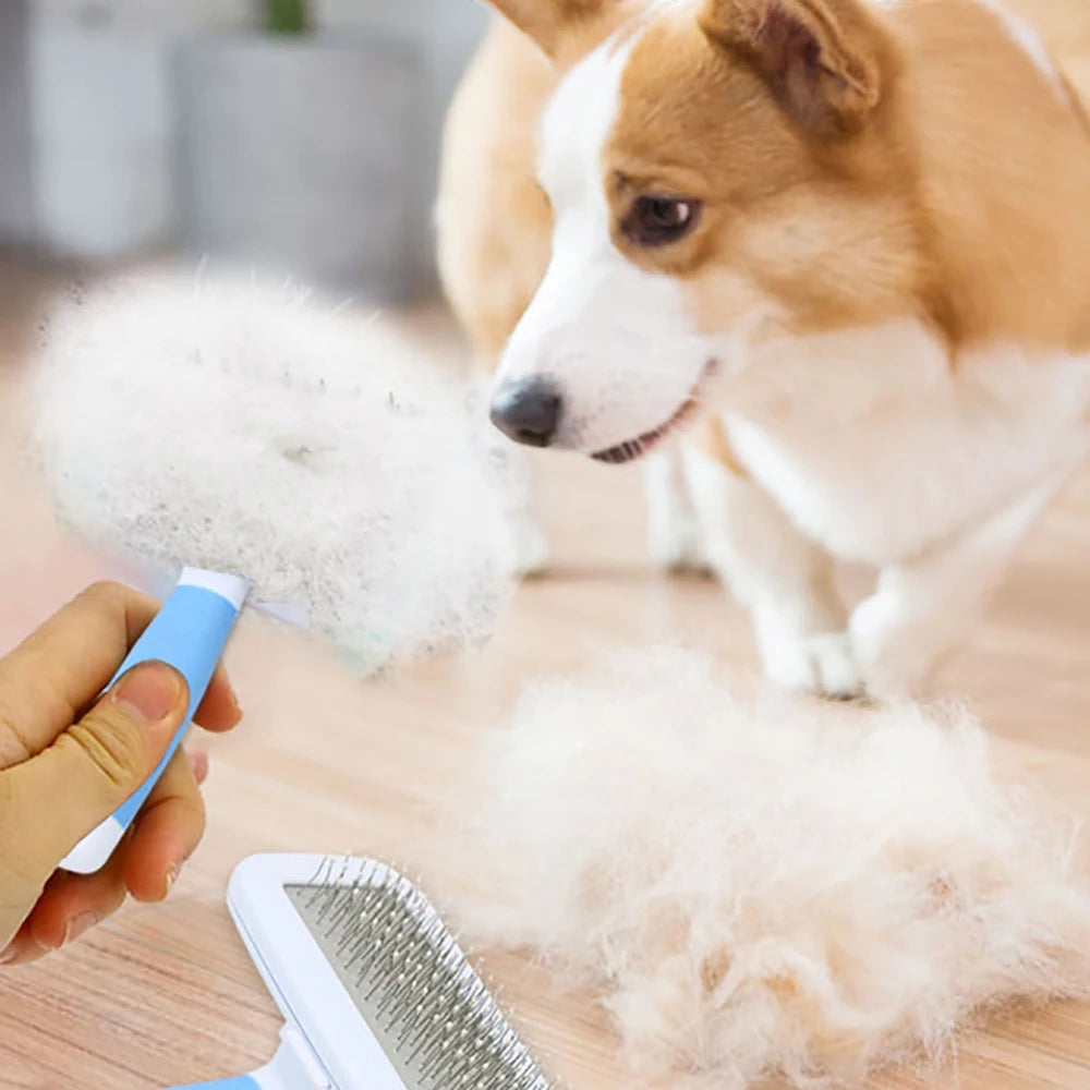 Comb for Cats and Dogs - Versatile Grooming Brush for Pet Hair Removal - Happy Tail Center