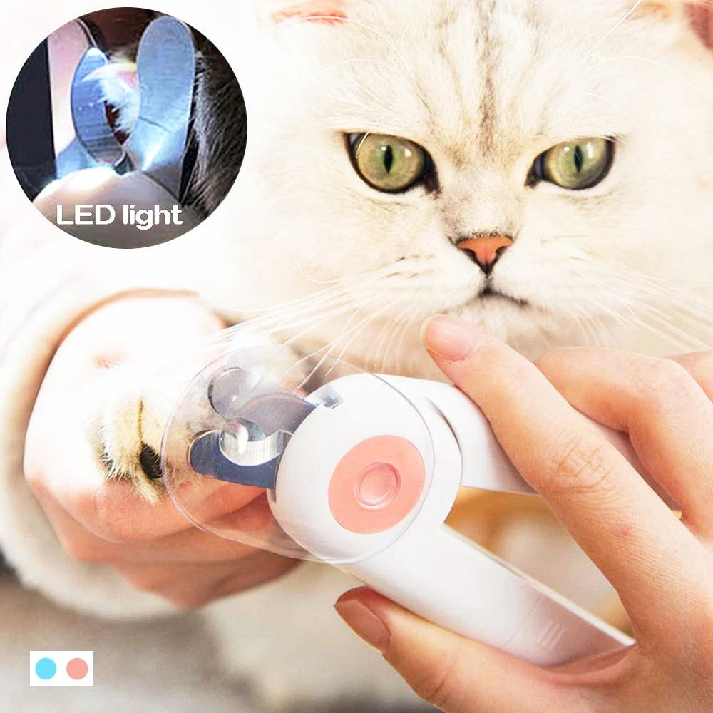 Professional LED Light Pet Nail Clipper - Precision Grooming for Dogs and Cats - Happy Tail Center