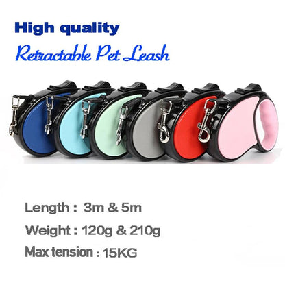 New Retractable Dog Leash – Automatic and Durable Nylon Lead for Small to Medium Dogs! - Happy Tail Center