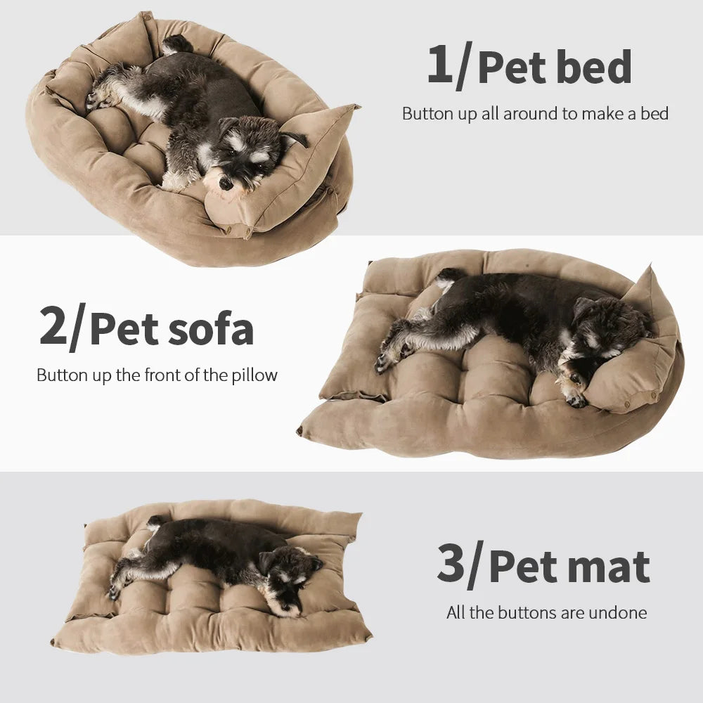 CozyNest 3-in-1 Pet Bed Mat | Ultimate Sleeping Solution for Your Furry Friend - Happy Tail Center