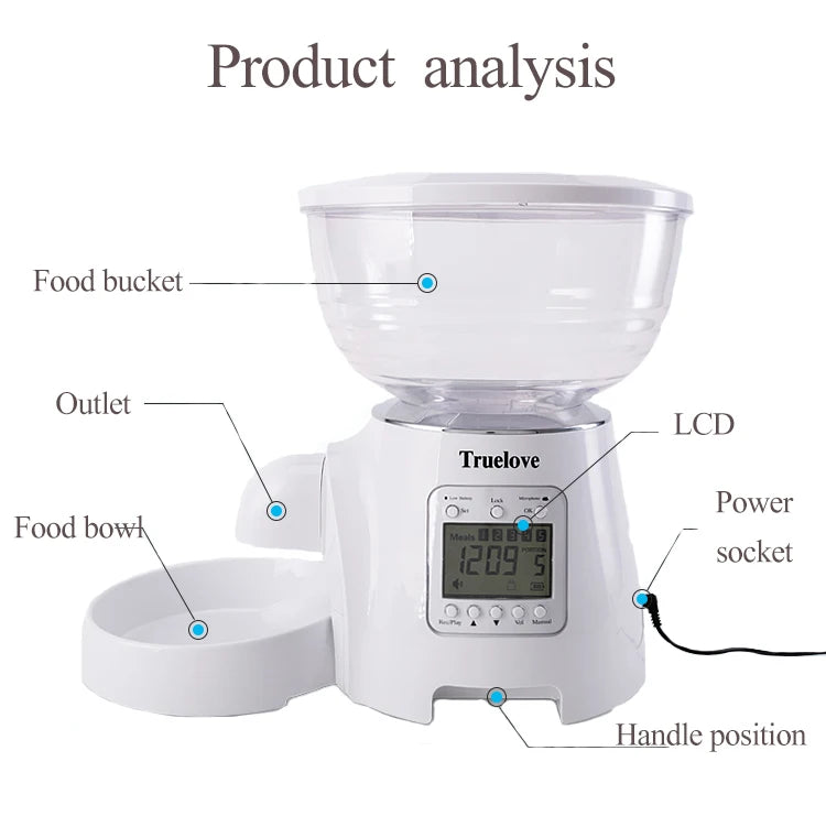 Automatic Pet Food Dispenser | Freshness Preservation and Timed Feeding - Happy Tail Center