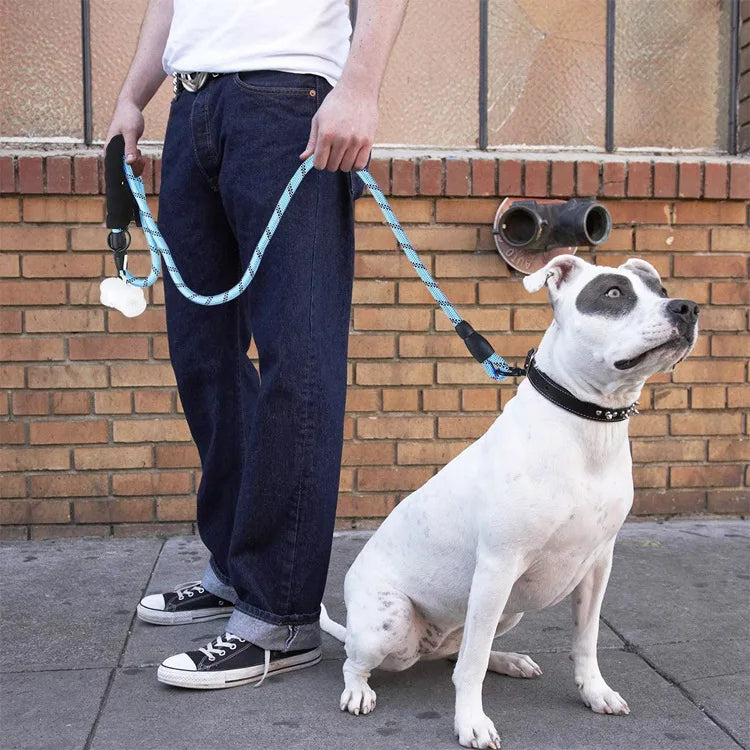 Reflective Strong Dog Leash – 150/200/300cm for Small, Medium, and Large Dogs - Happy Tail Center