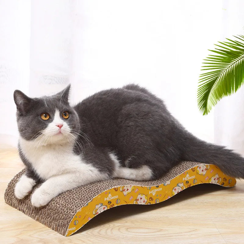 M-Shape Corrugated Paper Cat Scratch Guards - Pet Scratching Claw Scraper with Free Catnip - Happy Tail Center