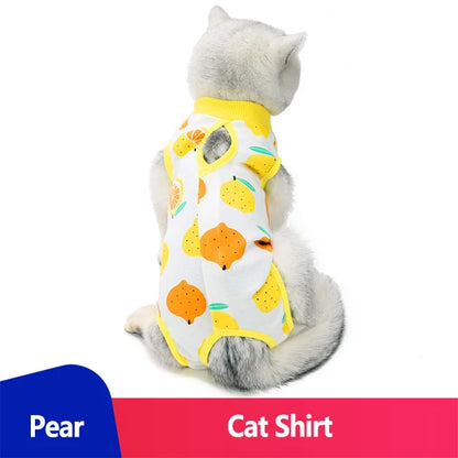 Summer Cat Clothes – Postpartum Anti-Licking Wound Sterilization Vest for Cats and Puppies - View 11 - Happy Tail Center