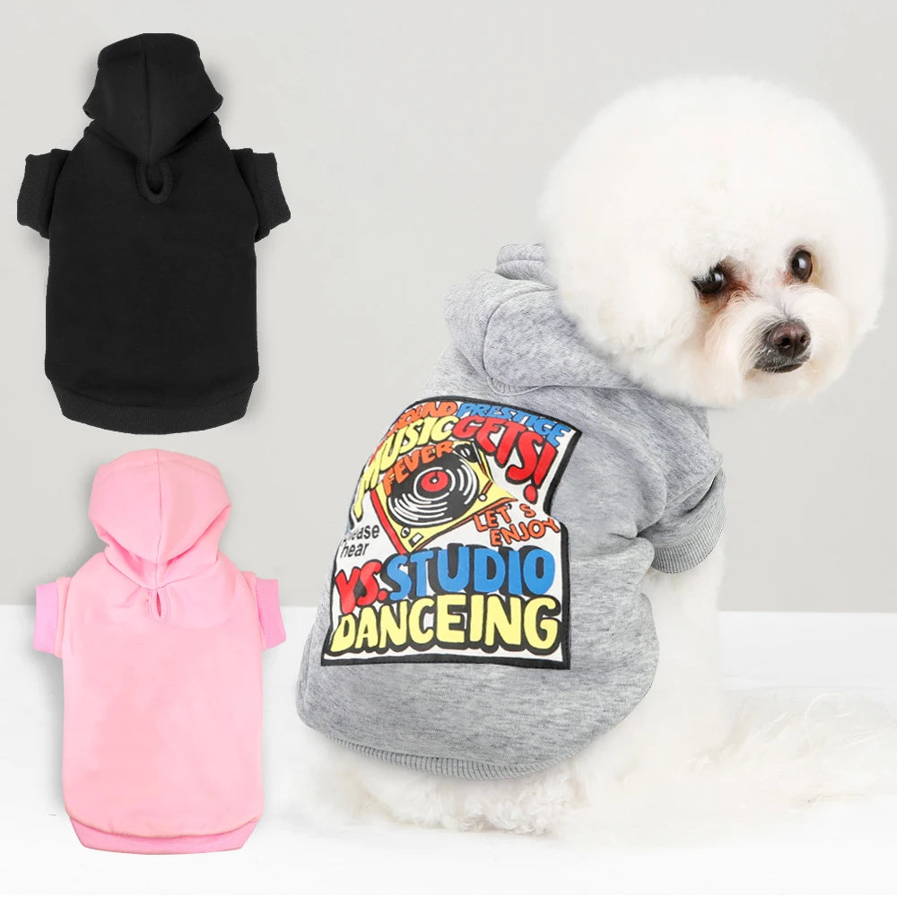 Custom Pet Dog Clothes – Name Print Hoodies for Small to Large Dogs - Happy Tail Center