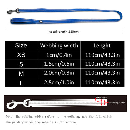 Soft Reflective Pet Leash and Harness Set - Nylon Mesh for Walking and Training - Happy Tail Center (View 3)