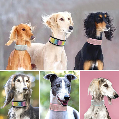 Bling Rhinestone Dog Collar - Wide Reflective Crystal Necklace for Small & Large Dogs - Happy Tail Center (View 10)