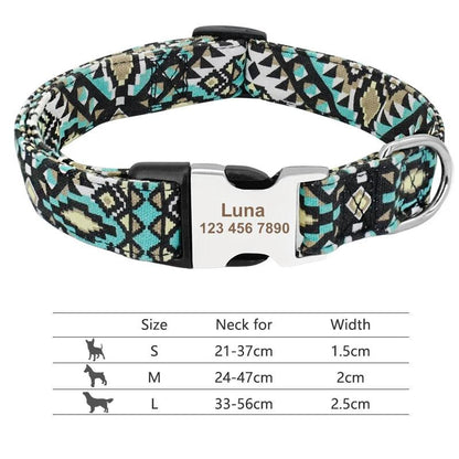 Buckle-Engraved Nylon Dog Collar: Personalized Safety for Your Pet - View 15 - Happy Tail Center