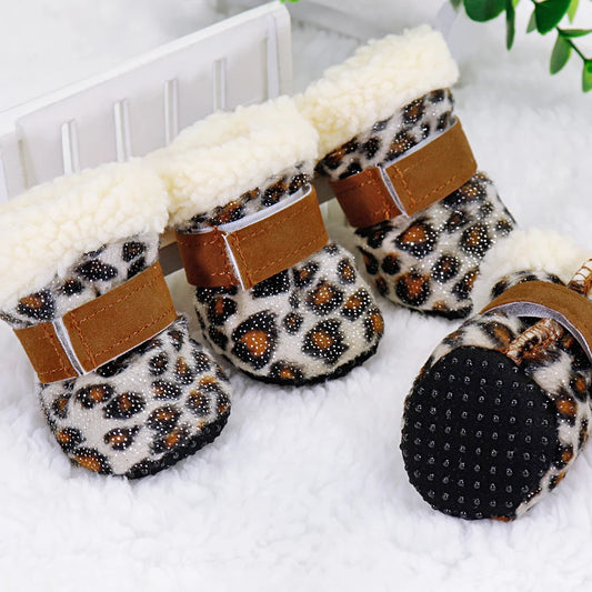 Winter Anti-Slip Dog Shoes - Snow Boots for Small Dogs & Cats