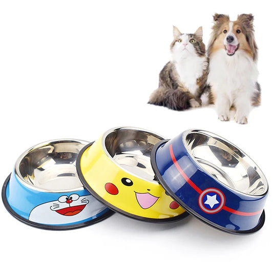 Cartoon Stainless Steel Food Bowl | Whimsical Dining Experience for Your Pet - Happy Tail Center