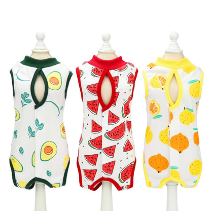 Summer Cat Clothes – Postpartum Anti-Licking Wound Sterilization Vest for Cats and Puppies - Happy Tail Center