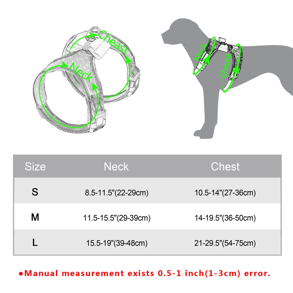 Stylish Reflective Nylon Dog Harness: Safety and Elegance Combined! - Happy Tail Center