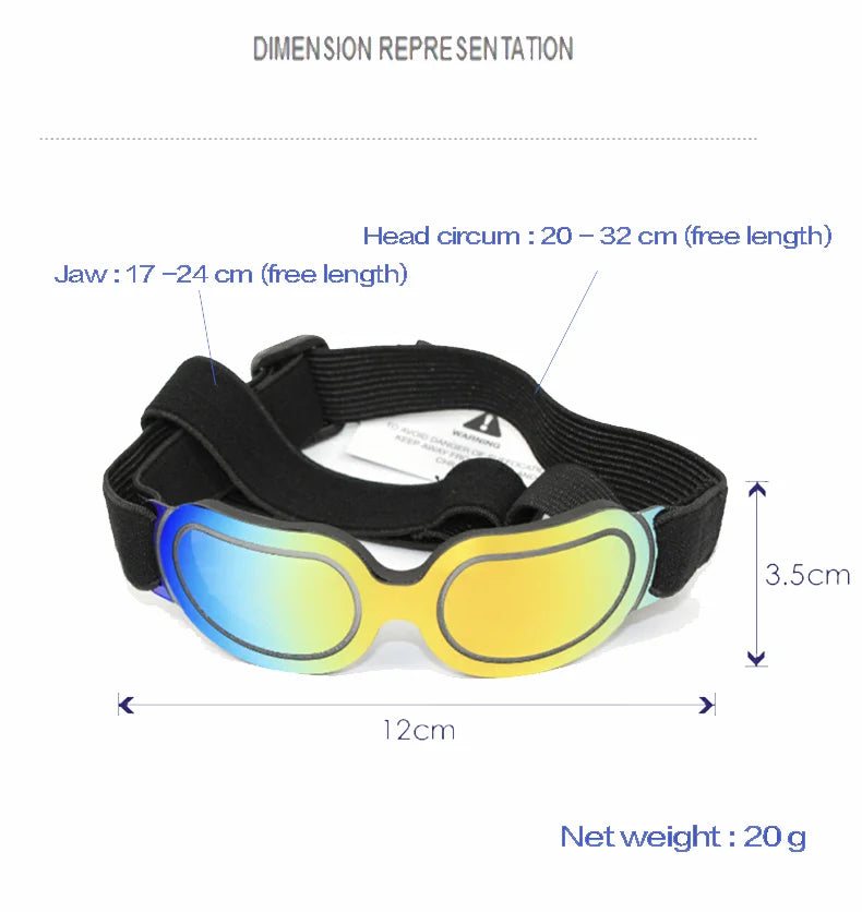 Adjustable Pet Dog Sunglasses | Stylish UV Protection for Dogs and Cats - Happy Tail Center