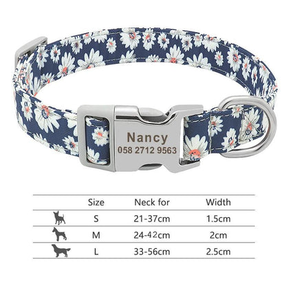 Buckle-Engraved Nylon Dog Collar: Personalized Safety for Your Pet - View 9 - Happy Tail Center