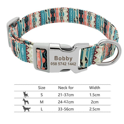Buckle-Engraved Nylon Dog Collar: Personalized Safety for Your Pet - View 7 - Happy Tail Center