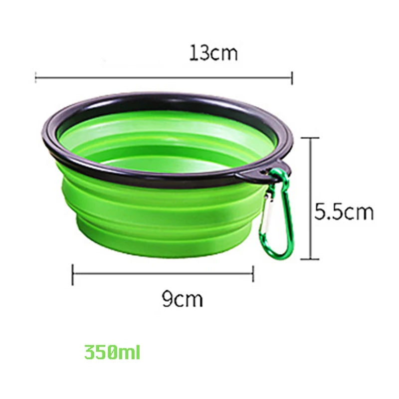 Silicone Portable Foldable Pet Bowls: On-the-Go Feeding Made Easy! - Happy Tail Center