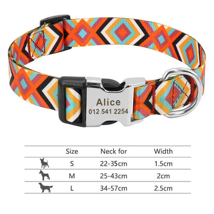 Buckle-Engraved Nylon Dog Collar: Personalized Safety for Your Pet - View 28 - Happy Tail Center