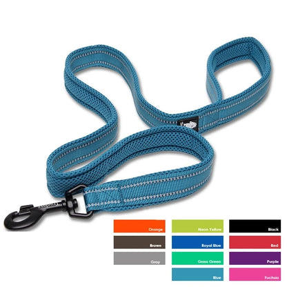 Soft Reflective Pet Leash and Harness Set - Nylon Mesh for Walking and Training - Happy Tail Center