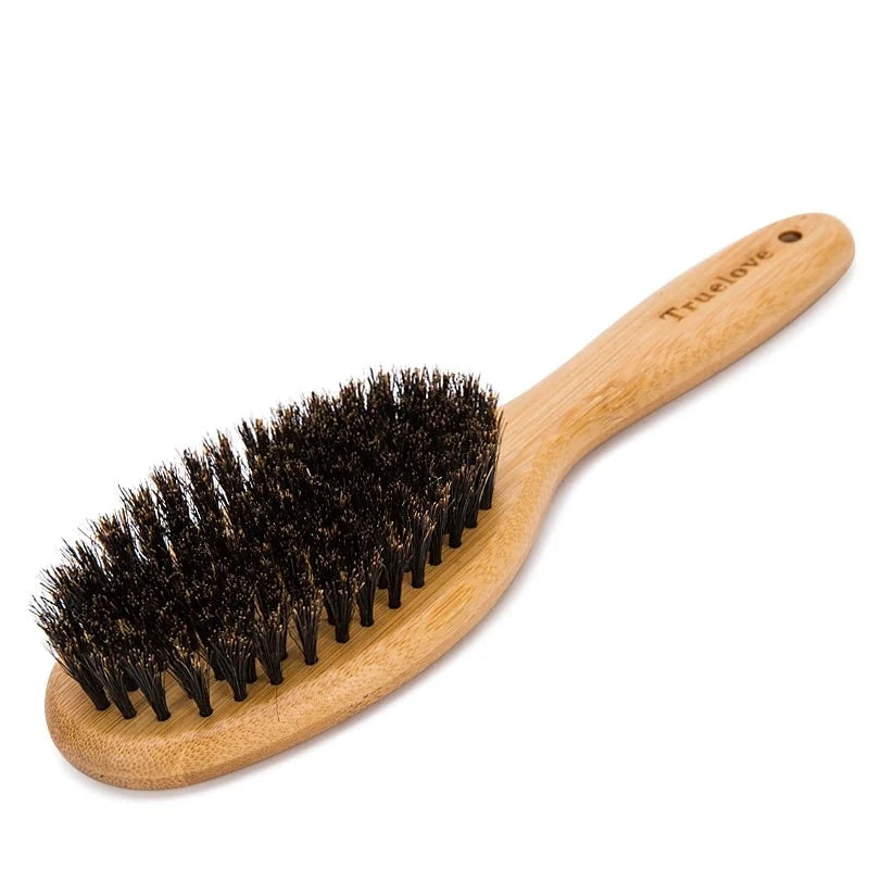 Natural Bamboo Bristle Hair Brush – Gentle Grooming for Cats and Dogs - Happy Tail Center