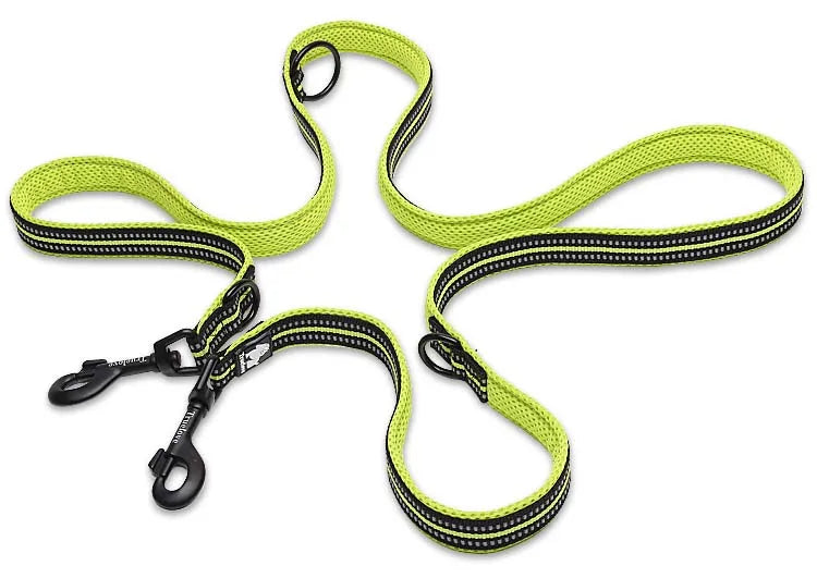 7-in-1 Multi-Function Adjustable Dog Lead | Hands-Free Reflective Pet Training Leash for Walking Two Dogs - Happy Tail Center