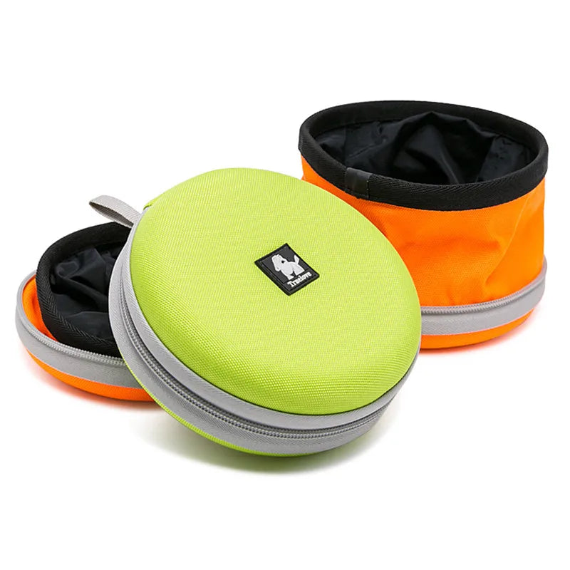 Collapsible Double Dog Bowl | Convenient Travel Companion for Your Pet - Happy Tail Center