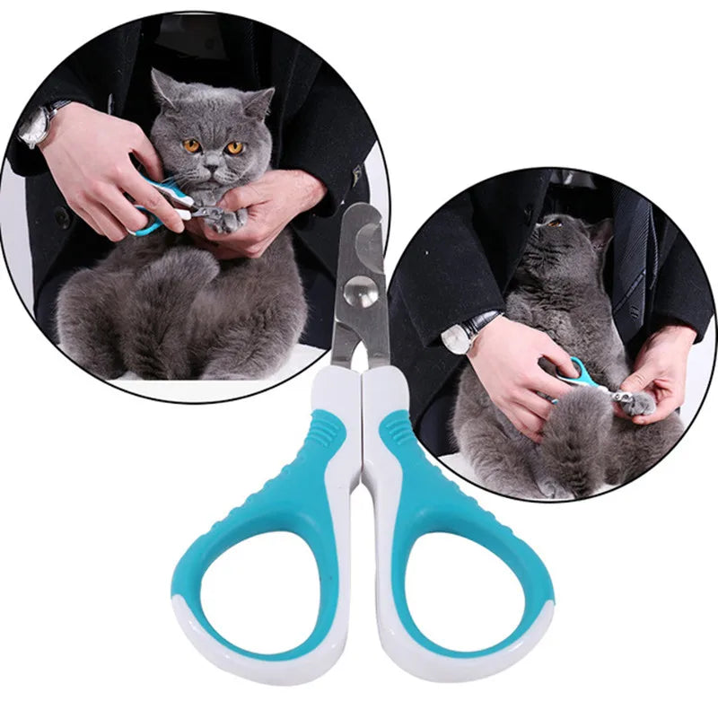 Professional Stainless Steel Cat Nail Clippers – Adjustable Safety Scissor Nail Cutter for Puppy Pet Grooming - Happy Tail Center