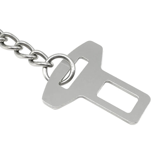 Metal Pet Car Safety Seat Belt - Durable Stainless Steel Dog Chain Leash Silver Vehicle Seat Belt for Dogs Cats - Happy Tail Center