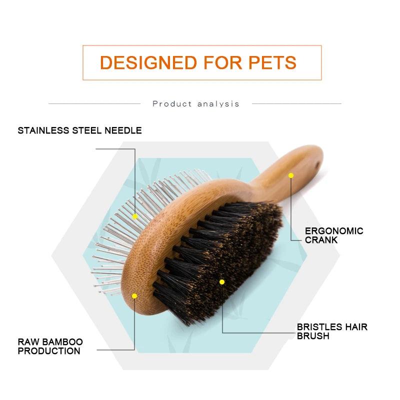 Pet Double-Sided Stainless Steel Brush Comb - Happy Tail Center