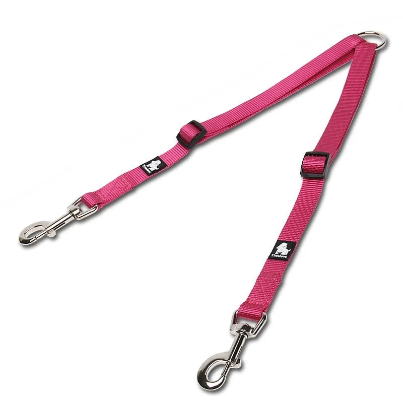 Nylon Double Dog Leash Coupler – No-Tangle Pet Leash for Training and Running - Happy Tail Center