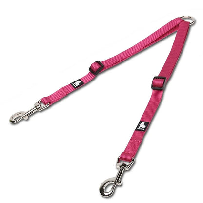 Nylon Double Dog Leash Coupler – No-Tangle Pet Leash for Training and Running - Happy Tail Center