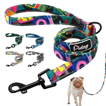 4ft Fashion Pattern Dog Leash - Stylish Printed Nylon Leash for Small to Medium Dogs - Happy Tail Center