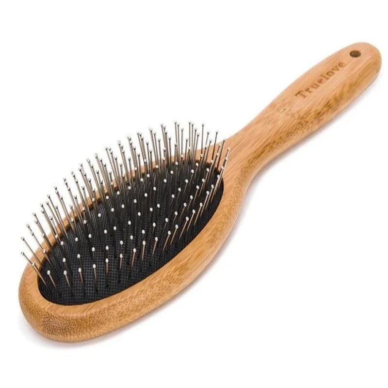 Gentle Pet Round Comb with Bamboo Wood Handle - Happy Tail Center