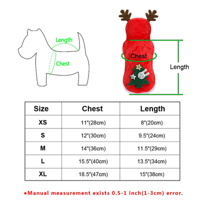 Santa Costume Christmas Dog Clothes for Small Breeds - Happy Tail Center (View 6)