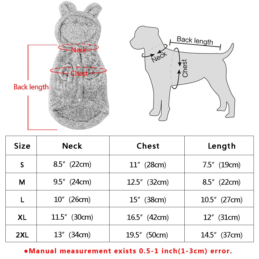 Soft Fleece Pet Jacket - Winter Clothing for Small to Medium Dogs and Cats