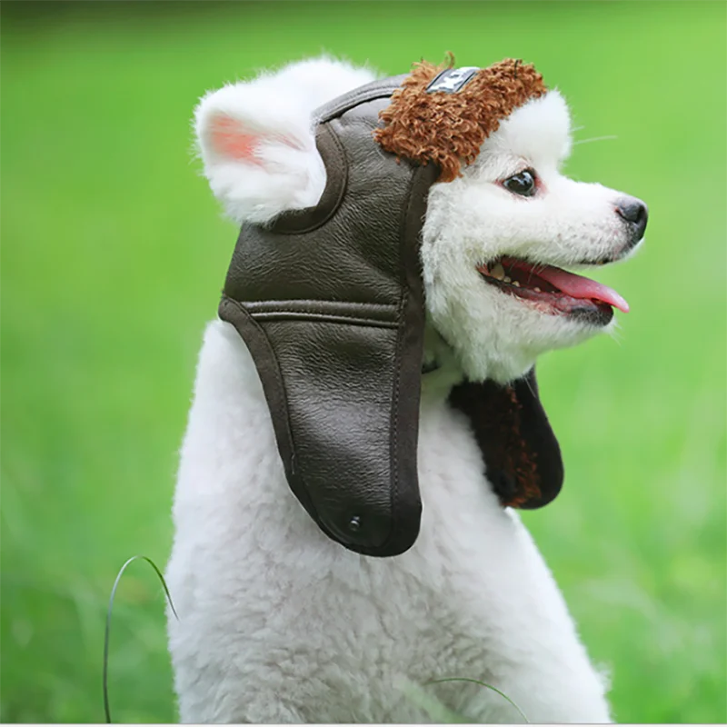 Winter Warm Pet Hat - Cozy Cashmere Pilot Cap for Dogs - Happy Tail Center