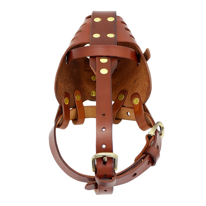 Real Leather Dog Muzzle – Anti-Bite Training Muzzle for Medium and Large Dogs - Happy Tail Center