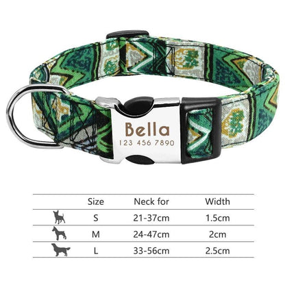 Buckle-Engraved Nylon Dog Collar: Personalized Safety for Your Pet - View 13 - Happy Tail Center