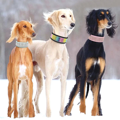 Bling Rhinestone Dog Collar - Wide Reflective Crystal Necklace for Small & Large Dogs - Happy Tail Center (View 5)