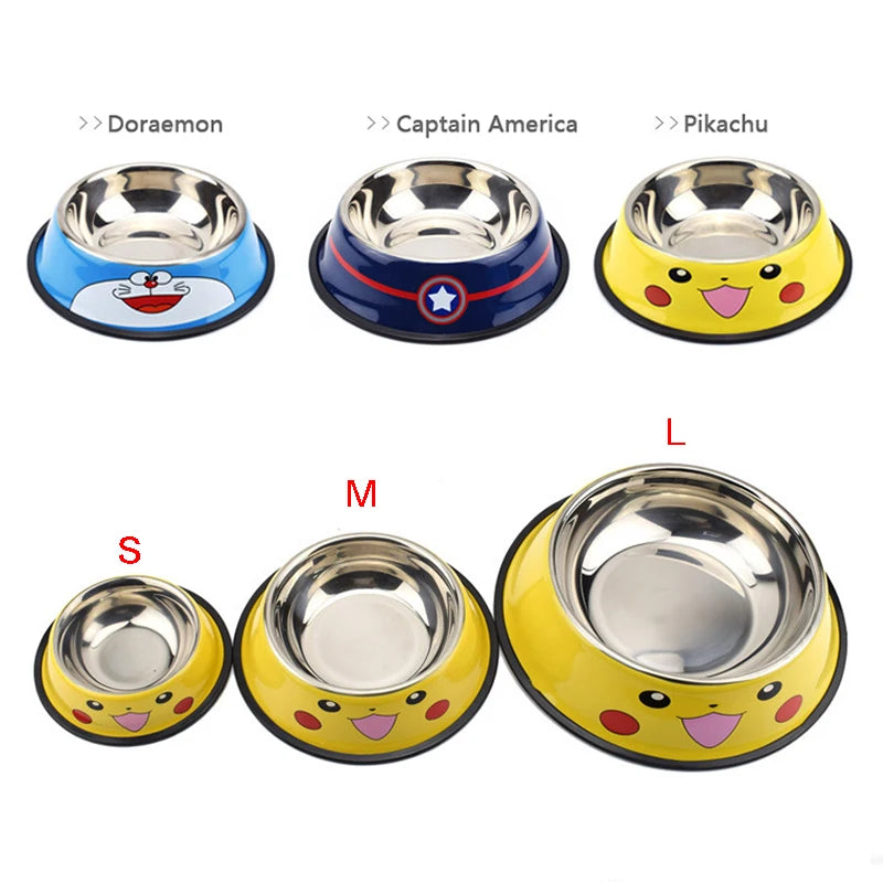 Cartoon Stainless Steel Food Bowl | Whimsical Dining Experience for Your Pet - Happy Tail Center