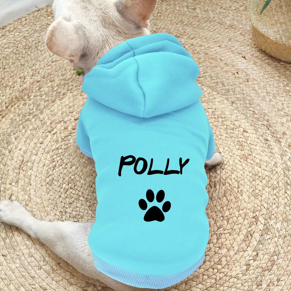 Personalized Dog Hoodie – Soft Cotton Pet Name Clothing for Dogs and Cats - Happy Tail Center